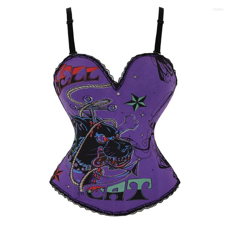 Women' Shapers Women' Sexy Corset Gothic Overbust Corsets Waist Slimming Bustier Sling Top Shaper Burlesque Lingerie Cosply Party, Four black flowers 
Women' Shapers Women' Sexy Corset Gothic Overbust Corsets Waist Slimming Bustier Sling Top Shaper Burlesque Lingerie Cosply Party, Four black flowers