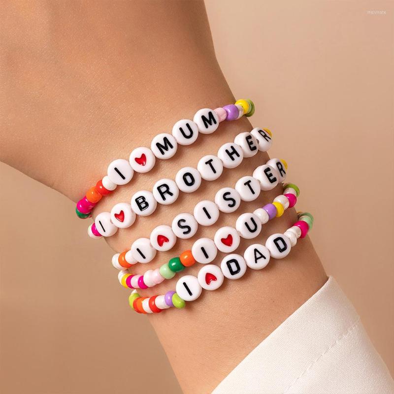 Strand Colorful Beaded Stackable Letter Bracelets For Women Layering Friendship Beads Chain Bangle Boho Jewelry AM4366
Strand Colorful Beaded Stackable Letter Bracelets For Women Layering Friendship Beads Chain Bangle Boho Jewelry AM4366