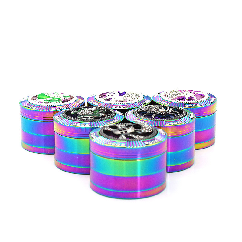 Wholesale Colorful DIamond 63mm 4layer ZIcn alloy Rainbow metal tobacco grinder Dazzle herb grinders for smoking dry herb
Wholesale Colorful DIamond 63mm 4layer ZIcn alloy Rainbow metal tobacco grinder Dazzle herb grinders for smoking dry herb