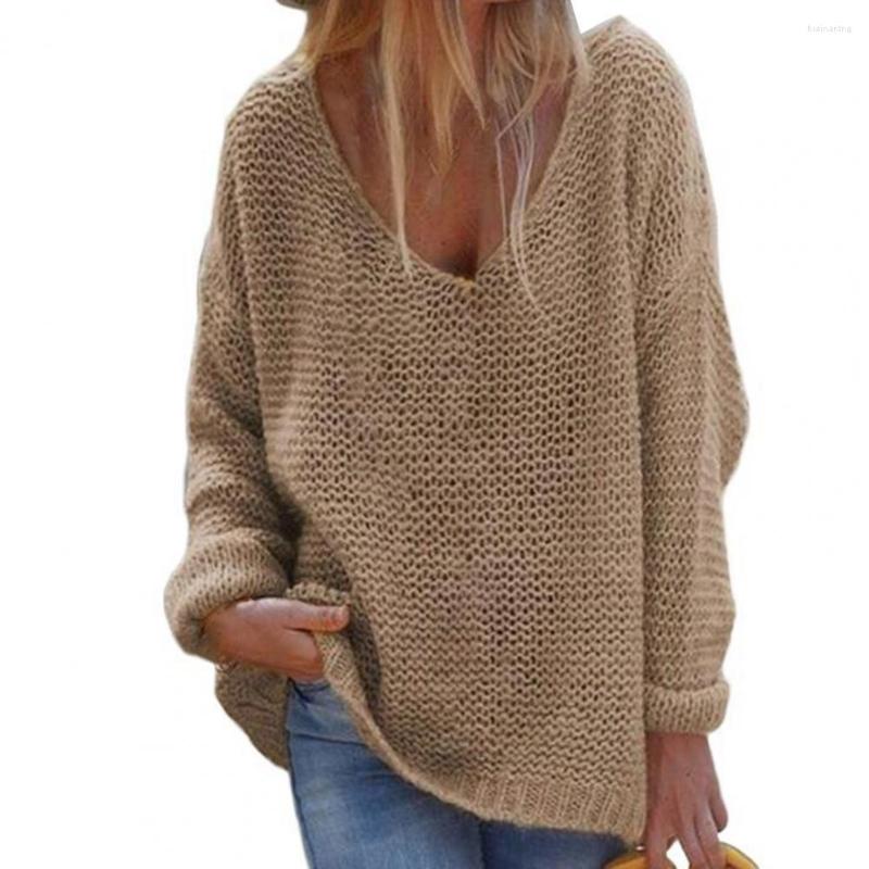 Women's Sweaters Women's Sweater V-Neck Long Sleeve Loose Knitted Fit Top Casual Minimalistische Knitwear Tops For Female Autumn Winter, Black
Women's Sweaters Women's Sweater V-Neck Long Sleeve Loose Knitted Fit Top Casual Minimalistische Knitwear Tops For Female Autumn Winter, Black