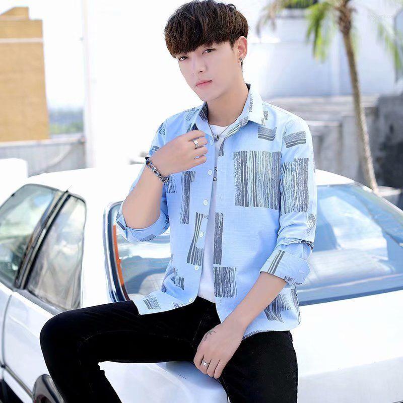 Men' Casual Shirts Korean Shirt Youth Student Printing Long-Sleeved Slim Men' Summer Handsome, White
Men' Casual Shirts Korean Shirt Youth Student Printing Long-Sleeved Slim Men' Summer Handsome, White