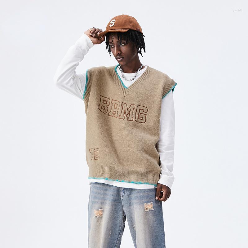 Men' Vests Streetwear Men' Sweater Vest All Match V-Neck Letter Embroidery Unisex Knit Solid Color Fashion Hip Hop Harajuku Men, Black
Men' Vests Streetwear Men' Sweater Vest All Match V-Neck Letter Embroidery Unisex Knit Solid Color Fashion Hip Hop Harajuku Men, Black