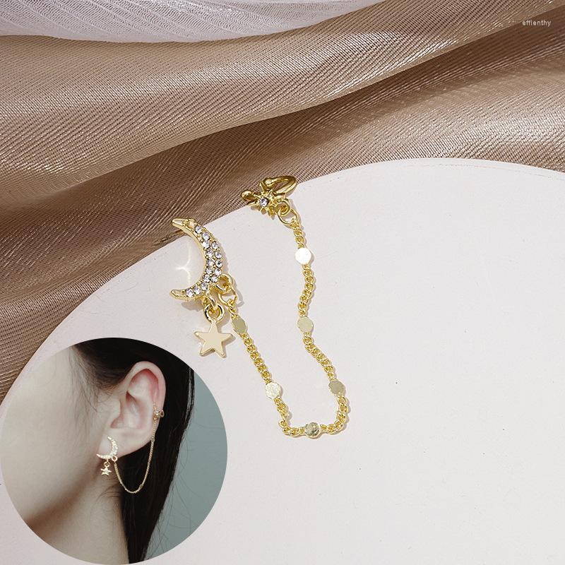 Backs Earrings Style Gold Color Moon Star Clip Ear For Women Simple Fake Cartilage Long Tassel Chain Cuff Jewelry
Backs Earrings Style Gold Color Moon Star Clip Ear For Women Simple Fake Cartilage Long Tassel Chain Cuff Jewelry