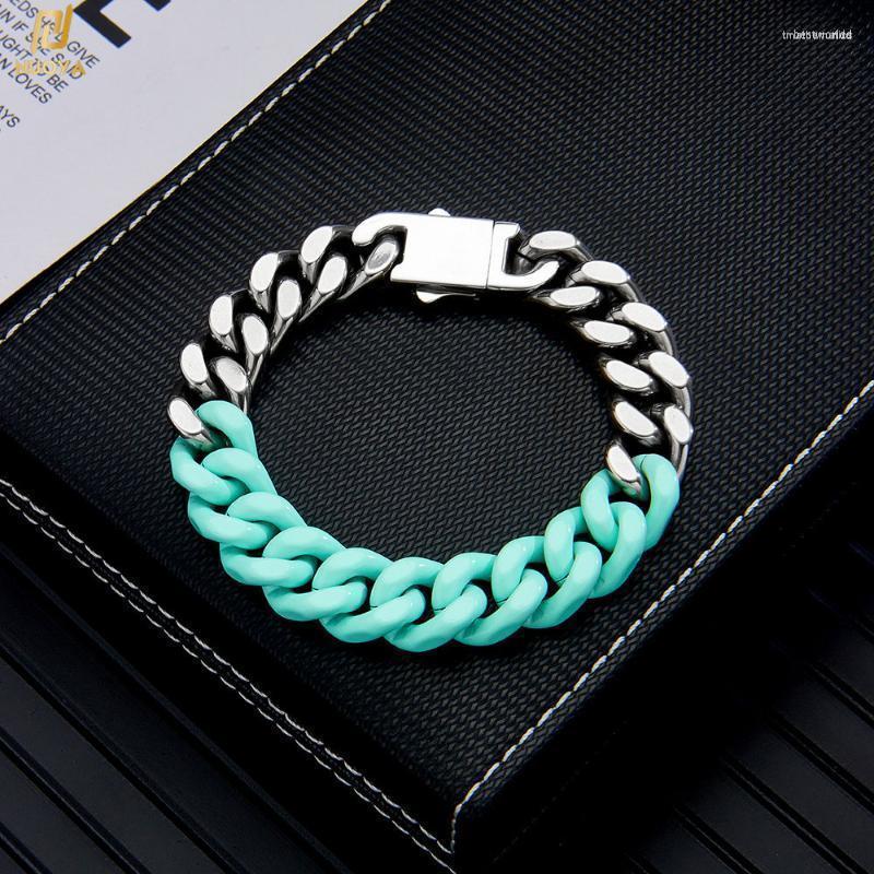 Chains Trend Paint Color Matching Stainless Steel Cuban Bracelet Ins Jewelry Niche Hip-Hop Titanium MenChains ChainsChains
Chains Trend Paint Color Matching Stainless Steel Cuban Bracelet Ins Jewelry Niche Hip-Hop Titanium MenChains ChainsChains