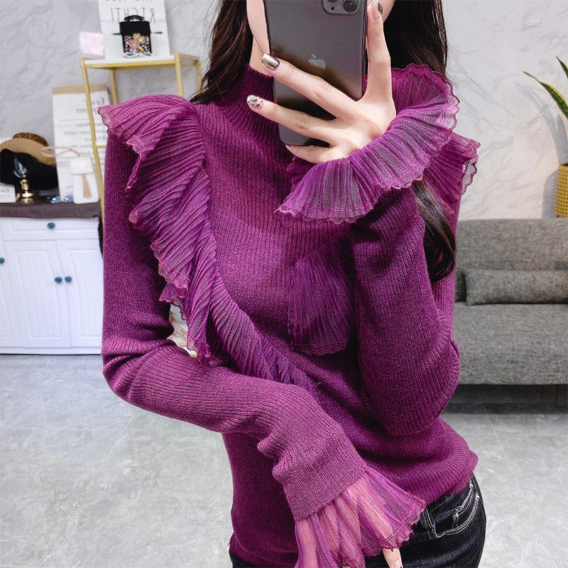 Women's Sweaters European Station 2022 Spring Goods Ruffled Top Knitted Bottoming Shirt Women Foreign Style Slim Turtleneck Sweater, Black
Women's Sweaters European Station 2022 Spring Goods Ruffled Top Knitted Bottoming Shirt Women Foreign Style Slim Turtleneck Sweater, Black