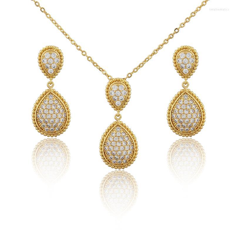 Necklace Earrings Set & Fashion Classic Water Drop Shape Copper 18K Plated Zircon Jewelry Dance Girl GiftEarrings, Picture shown
Necklace Earrings Set & Fashion Classic Water Drop Shape Copper 18K Plated Zircon Jewelry Dance Girl GiftEarrings, Picture shown