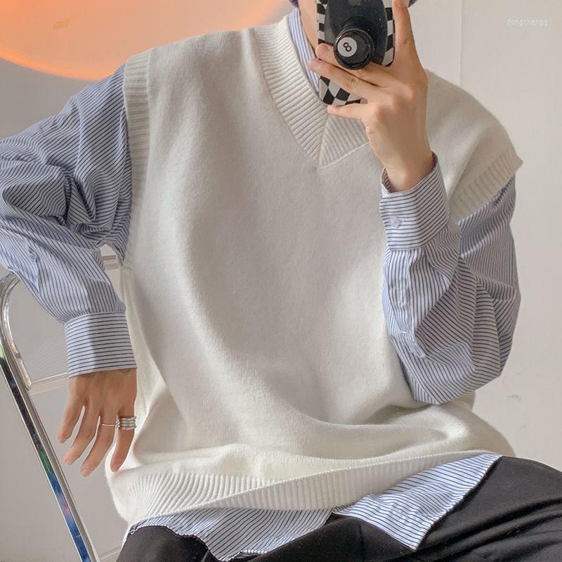Men' Vests 2022 Men' V-neck Knitted Sweaters Loose Sleeveless Pullover Waistcoat V Neck Clothing Clothes 4 Color Coats Size M-2XL, Black
Men' Vests 2022 Men' V-neck Knitted Sweaters Loose Sleeveless Pullover Waistcoat V Neck Clothing Clothes 4 Color Coats Size M-2XL, Black