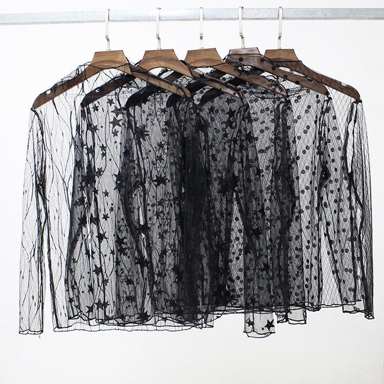 Women's Blouses Elegant Lace Blouse Shirt Sexy Hollow Out Dot Star Pattern Mesh Transparent Women Long Sleeve Autumn Winter Tops Female, Green
Women's Blouses Elegant Lace Blouse Shirt Sexy Hollow Out Dot Star Pattern Mesh Transparent Women Long Sleeve Autumn Winter Tops Female, Green