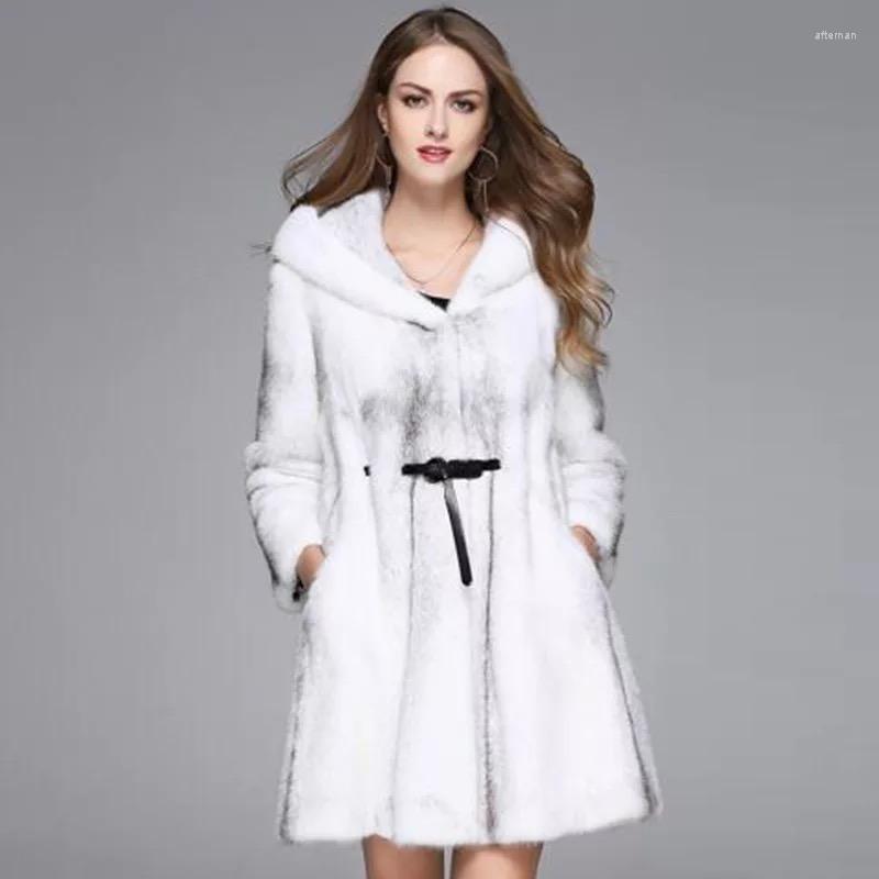 Women's Fur 2022 Women Natural Mink Jacket Long Style With Sashes Elegant Lady High Quality Imported Winter Coat, White
Women's Fur 2022 Women Natural Mink Jacket Long Style With Sashes Elegant Lady High Quality Imported Winter Coat, White