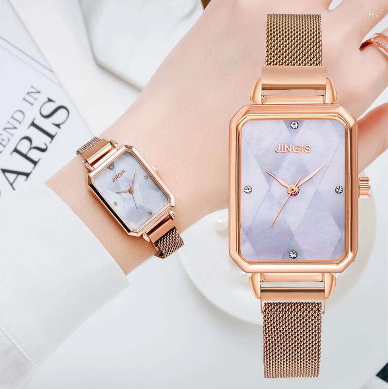 Wristwatches Fashion Women Watches Luxury Magnet Buckle Rectangular Dial Rhinestone Watch Ladies Quartz Wrist Bracelet Set Reloj MujerWristw, Red
Wristwatches Fashion Women Watches Luxury Magnet Buckle Rectangular Dial Rhinestone Watch Ladies Quartz Wrist Bracelet Set Reloj MujerWristw, Red