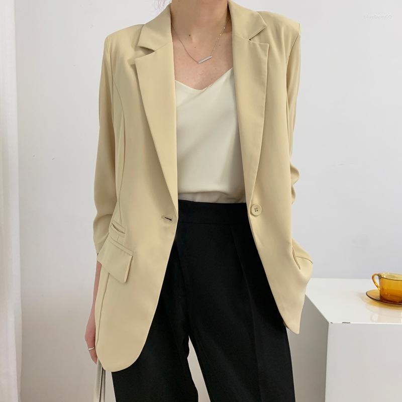 Women's Suits Spring Summer Women Casual Blazer Single Button Suit Jacket Loose Coat Solid Color Office Lady Formal Top B445, Black
Women's Suits Spring Summer Women Casual Blazer Single Button Suit Jacket Loose Coat Solid Color Office Lady Formal Top B445, Black