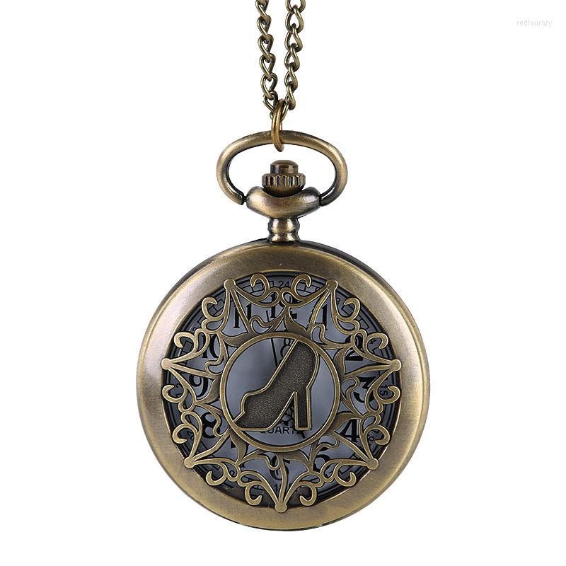 Pocket Watches 9027 Large Bronze Craved Flower Pattern Hollow Womens' High-heeled Shoes Watch With Waist Chain
Pocket Watches 9027 Large Bronze Craved Flower Pattern Hollow Womens' High-heeled Shoes Watch With Waist Chain