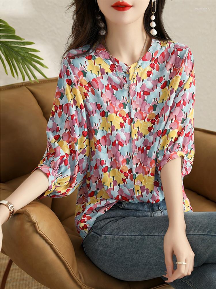 Women' Blouses Casual Print Puff Sleeve Shirts Women Fashion 2022 Summer Cute Elegant Slim O-Neck Three Quarter Blusa Feminina, Color
Women' Blouses Casual Print Puff Sleeve Shirts Women Fashion 2022 Summer Cute Elegant Slim O-Neck Three Quarter Blusa Feminina, Color