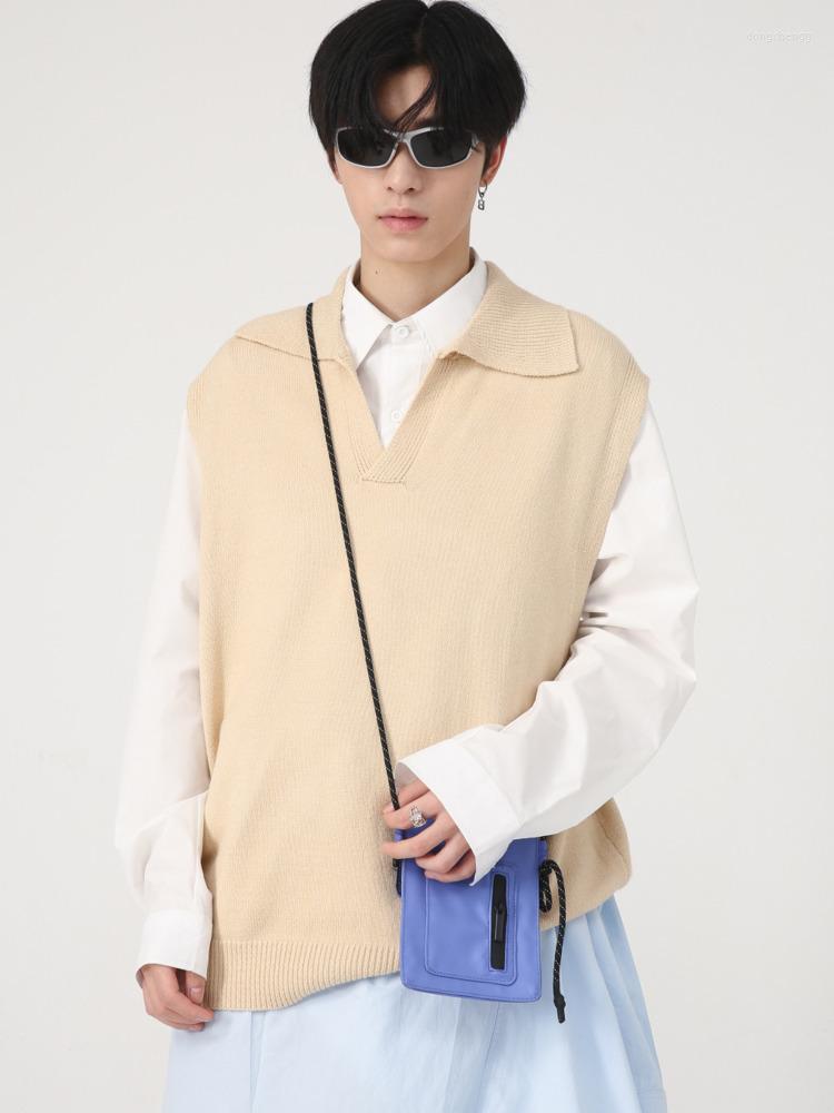 Men's Vests SYUHGFA Knitted Vest Men Clothing Lapel Polo Collar Handsome Sweater Solid Color Korean Streetwear 2022 Autumn Fashion, Black
Men's Vests SYUHGFA Knitted Vest Men Clothing Lapel Polo Collar Handsome Sweater Solid Color Korean Streetwear 2022 Autumn Fashion, Black