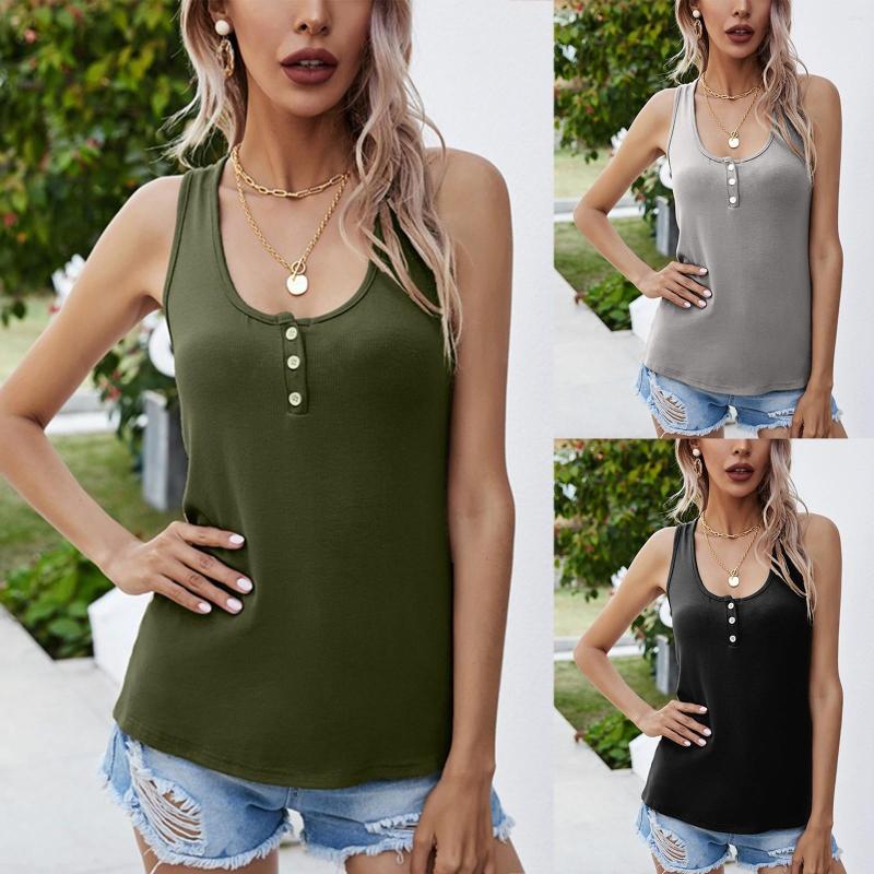 Women' Tanks Women' Tank Tops Summer Casual Solid Color Breasted Half-open Placket Outer Wear Knitted Vest Female Pullover Top, Green
Women' Tanks Women' Tank Tops Summer Casual Solid Color Breasted Half-open Placket Outer Wear Knitted Vest Female Pullover Top, Green