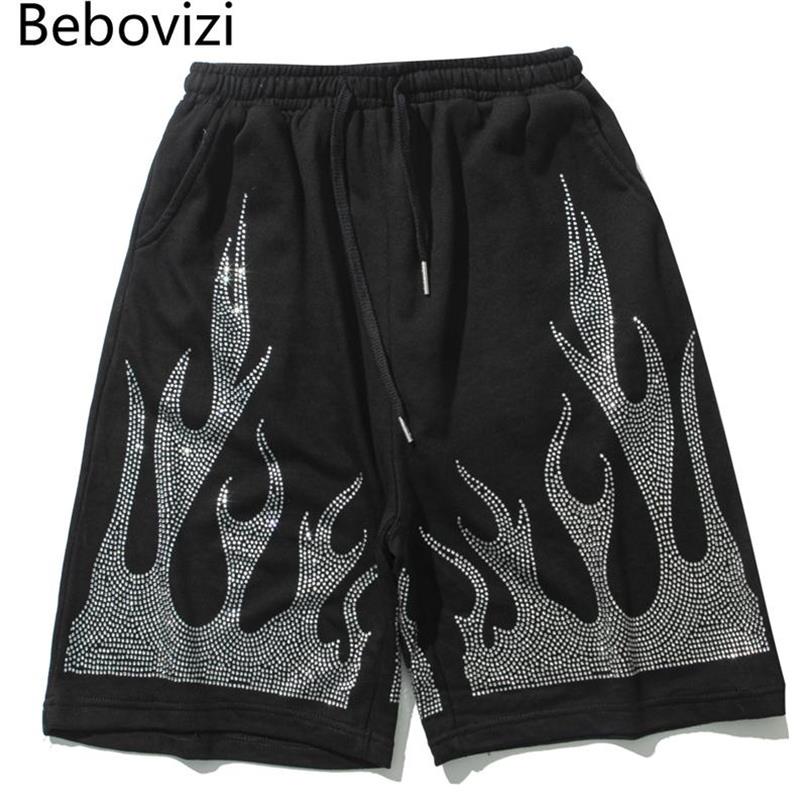 Bebovizi Hip Hop Flame Shorts Harajuku Jogger Shorts Streetwear HipHop costume Men Harem Short Sweatpant Black Beach2604
Bebovizi Hip Hop Flame Shorts Harajuku Jogger Shorts Streetwear HipHop costume Men Harem Short Sweatpant Black Beach2604