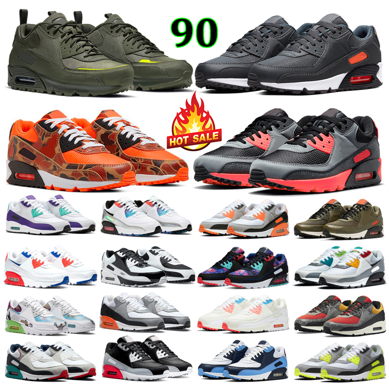 

90 running shoes for men women designer sneakers 90s chaussures Triple Black Infrared Solar Flare White Grey Orange Raptors outdoor sport mens trainers, Light bone white platinum tint