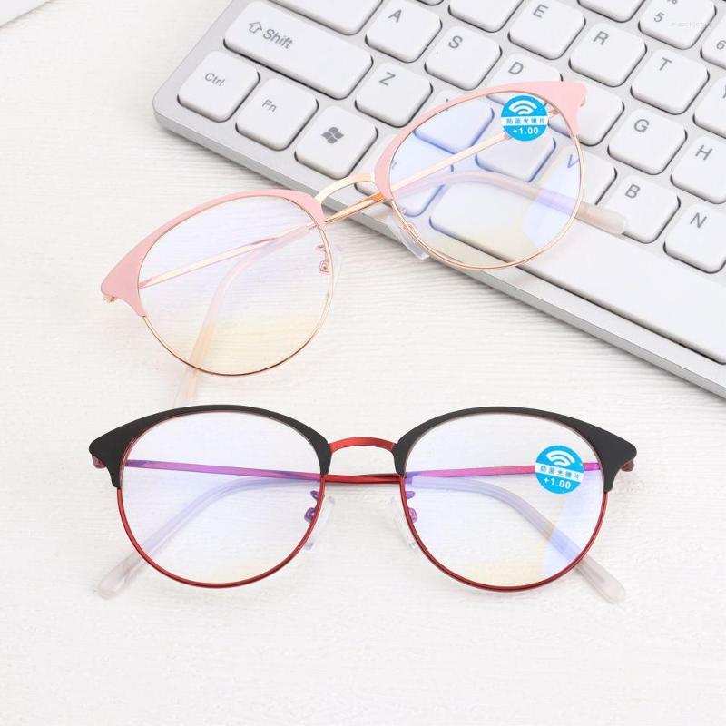 

Sunglasses Portable Unisex Reading Glasses Metal Frame Anti-UV Blue Rays Presbyopia Eyeglasses Far Sight Eyewear Vision Care