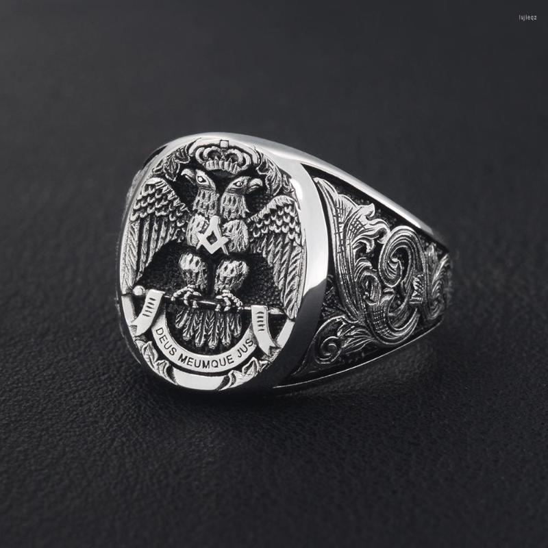 Cluster Rings Masonic Scottish Rite 33 Degree Double Head Eagle Phoenix Hand Engraved Sterling Silver Ring
Cluster Rings Masonic Scottish Rite 33 Degree Double Head Eagle Phoenix Hand Engraved Sterling Silver Ring