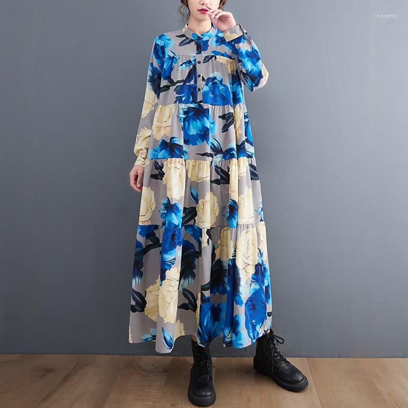 Casual Dresses Oversized Dress For Woman Arrival 2022 Spring Vintage Stand Collar Print Loose Female A-line Flower Floral Long, Photo color
Casual Dresses Oversized Dress For Woman Arrival 2022 Spring Vintage Stand Collar Print Loose Female A-line Flower Floral Long, Photo color
