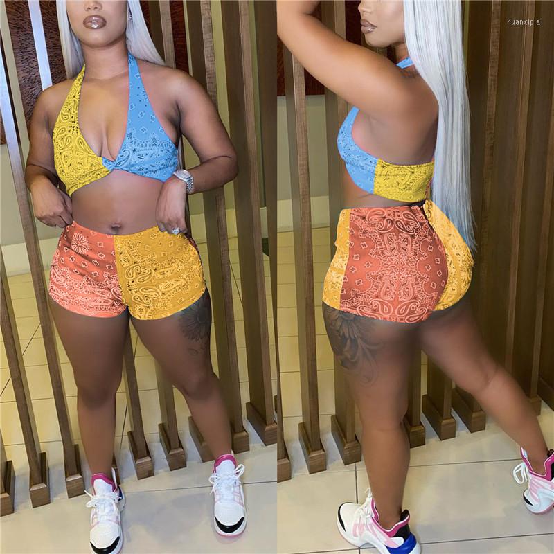 Women' Tracksuits Hirigin Women Halter Neck Backless And Skinny Shorts Summer Sets Color Block Paisley Bandanna Print Bodycon Two Piece, Black
Women' Tracksuits Hirigin Women Halter Neck Backless And Skinny Shorts Summer Sets Color Block Paisley Bandanna Print Bodycon Two Piece, Black