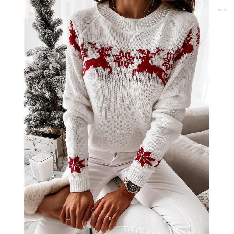 Women' Sweaters Y2k Women' Christmas Round Neck Long Sleeve Elk Snowflake Print Loose Knit Tops Sweater Pullovers Streetwear, Green
Women' Sweaters Y2k Women' Christmas Round Neck Long Sleeve Elk Snowflake Print Loose Knit Tops Sweater Pullovers Streetwear, Green