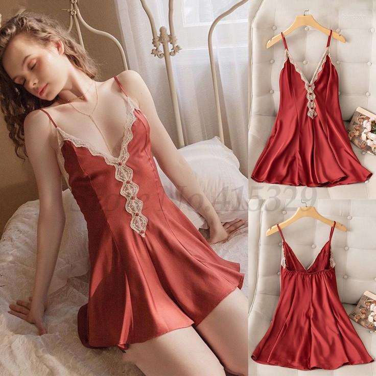 Women's Sleepwear Sexy Nightgown Spaghetti Sling Women Satin Loungewear Button-Down Nightdress Intimate Lingerie Sleeveless Nightwear, Black d
Women's Sleepwear Sexy Nightgown Spaghetti Sling Women Satin Loungewear Button-Down Nightdress Intimate Lingerie Sleeveless Nightwear, Black d