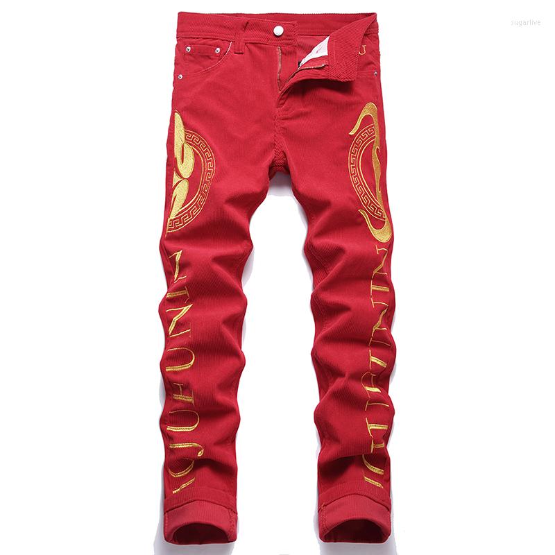 Men's Jeans Corduroy Cotton Slim Fit Men's Stretch Autumn Winter Letter Embroidered Small Straight Casual Pants Fashion Streetwear, 3347
Men's Jeans Corduroy Cotton Slim Fit Men's Stretch Autumn Winter Letter Embroidered Small Straight Casual Pants Fashion Streetwear, 3347