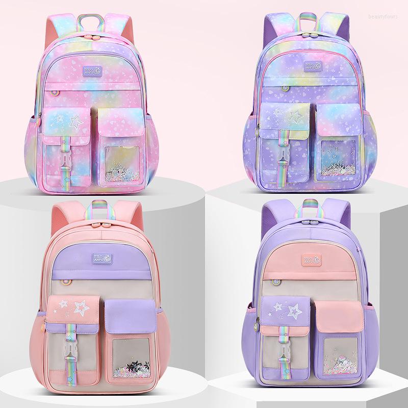 

School Bags Children Schoolbags For Girls Kids Kawaii Satchel Primary Orthopedic Backpacks Princess Backpack Teenager Bookbags, Color 1