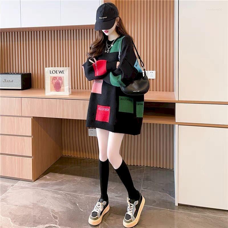 Women's Hoodies 2022 Mid-length Contrast Jacquard Korean Pullover Women Autumn Winter Thick Design Knit Inner Wear Crewneck Pullovers Womens, Black thin
Women's Hoodies 2022 Mid-length Contrast Jacquard Korean Pullover Women Autumn Winter Thick Design Knit Inner Wear Crewneck Pullovers Womens, Black thin