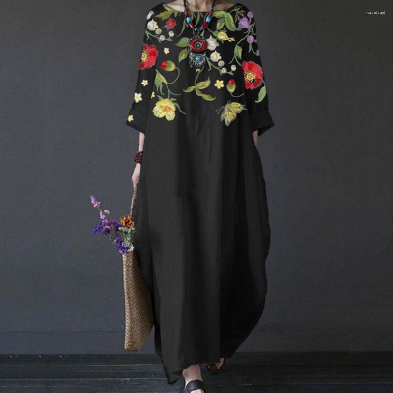 Casual Dresses Classic Women Dress Lightweight Autumn O-Neck Blooming Floral Pattern Pullover Long Dressing Up, Black
Casual Dresses Classic Women Dress Lightweight Autumn O-Neck Blooming Floral Pattern Pullover Long Dressing Up, Black