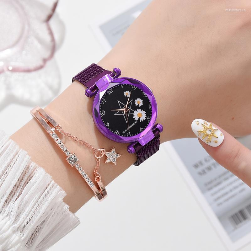 Wristwatches Women Flower Star Dial Simple Mesh Band Wristwatch Jewelry Strap Watch Analog Wrist Daisy Quartz WatchWristwatches, Rose gold
Wristwatches Women Flower Star Dial Simple Mesh Band Wristwatch Jewelry Strap Watch Analog Wrist Daisy Quartz WatchWristwatches, Rose gold