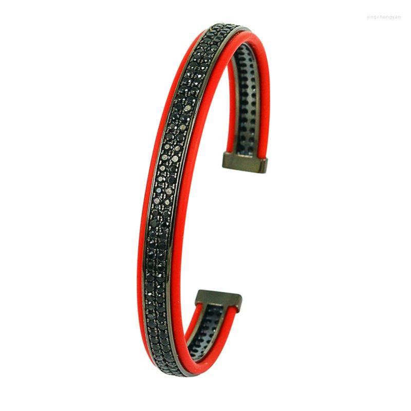 Bangle Male Anil Arjanda Bangles Gun Black Pave Setting CZ Open Cuff Bracelets Jewelry Christmas Gift ZZB-56
Bangle Male Anil Arjanda Bangles Gun Black Pave Setting CZ Open Cuff Bracelets Jewelry Christmas Gift ZZB-56