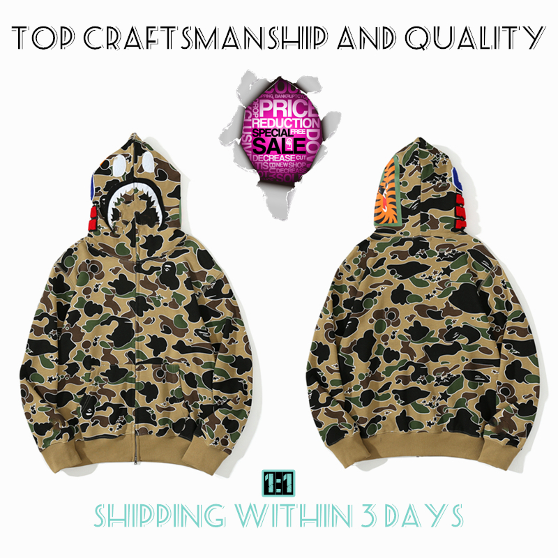 Top Craftsmanship Mens hoodies apes hoodie designer jacket shark pullover tiger full zip color Harajuku sweatshirt Fashion co-branding camouflage hoodys 2-7, No.12
Top Craftsmanship Mens hoodies apes hoodie designer jacket shark pullover tiger full zip color Harajuku sweatshirt Fashion co-branding camouflage hoodys 2-7, No.12