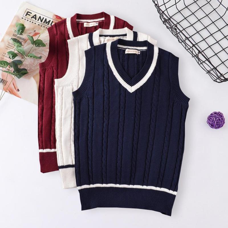 Men's Vests Cotton College English Style JK Uniform V-neck Men Women Fried Dough Twist Vest Student School Sweater, Dark blue
Men's Vests Cotton College English Style JK Uniform V-neck Men Women Fried Dough Twist Vest Student School Sweater, Dark blue