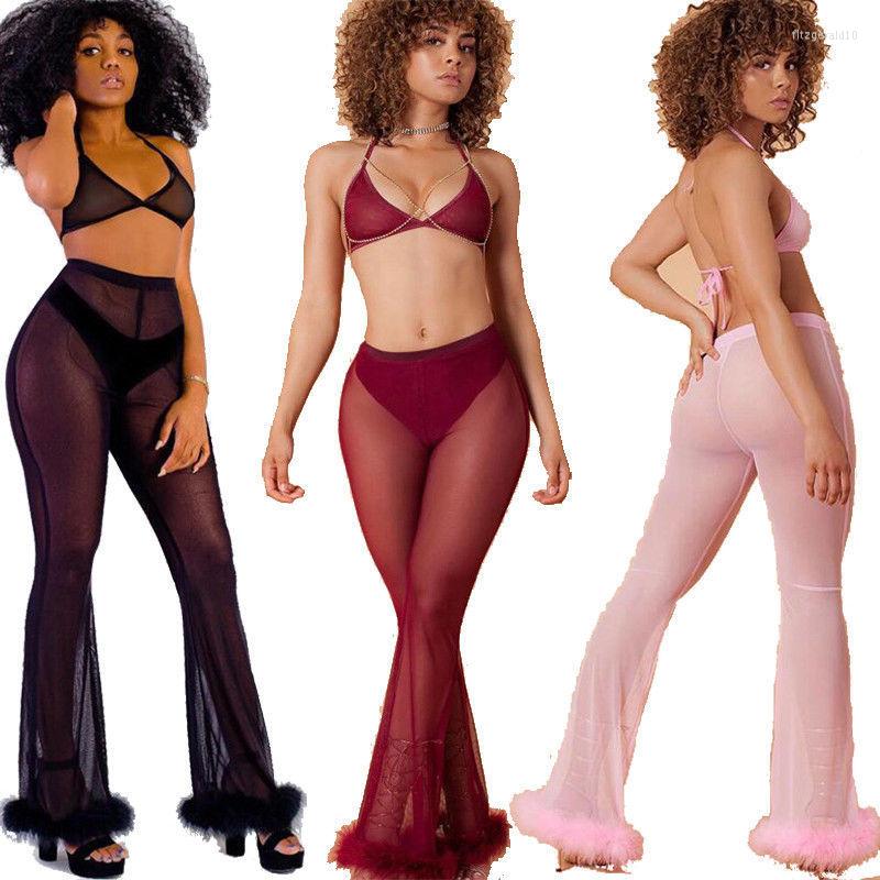 Women' Tracksuits OMSJ Two Pieces Outfits For Women See-through Crop Top And Wide Leg Pants Tracksuit Ladies Summer Sexy Club Set Ropa, Black
Women' Tracksuits OMSJ Two Pieces Outfits For Women See-through Crop Top And Wide Leg Pants Tracksuit Ladies Summer Sexy Club Set Ropa, Black