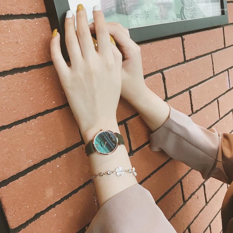 Wristwatches Niche Watch Female Ultra-thin Student Simple Literary Green Dial Ins Style Korean Version Of Mori, Leucorrhea
Wristwatches Niche Watch Female Ultra-thin Student Simple Literary Green Dial Ins Style Korean Version Of Mori, Leucorrhea