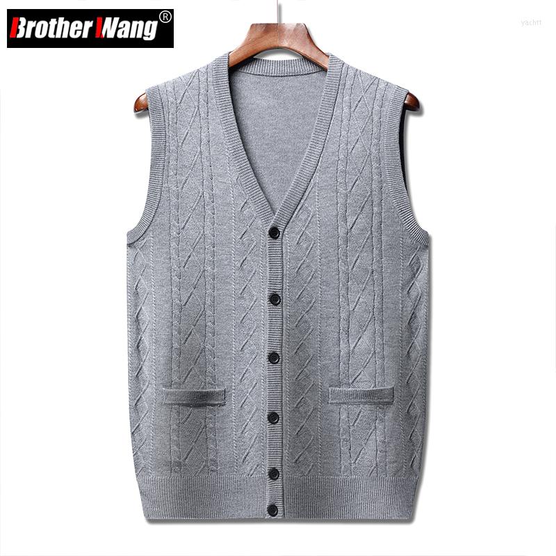 Men's Vests Classic Style Men's Twist Pattern Sleeveless Vest Sweater Autumn Business Fashion Wool Pocket Design Male Brand Clothing, Dark grey
Men's Vests Classic Style Men's Twist Pattern Sleeveless Vest Sweater Autumn Business Fashion Wool Pocket Design Male Brand Clothing, Dark grey