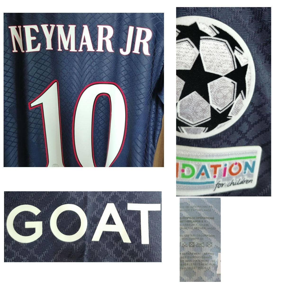 Home Textile 2022 Match Worn Player Issue Super Star Ligue 1 and UCL Maillot With Goat Sponsor Custom Name Number Soccer Patch, Leave you want name num
Home Textile 2022 Match Worn Player Issue Super Star Ligue 1 and UCL Maillot With Goat Sponsor Custom Name Number Soccer Patch, Leave you want name num