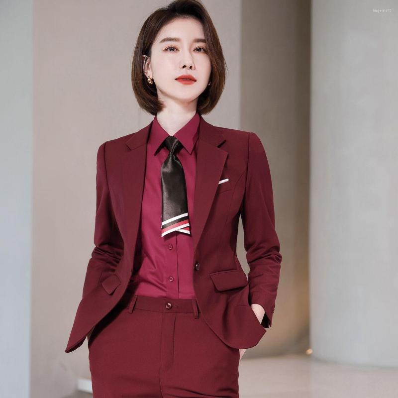 Women's Two Piece Pants 2022 Autumn Formal Ladies Blue Blazer Women Business Suits With Sets Work Wear Office Uniform Large Size Jacket, Black 
Women's Two Piece Pants 2022 Autumn Formal Ladies Blue Blazer Women Business Suits With Sets Work Wear Office Uniform Large Size Jacket, Black