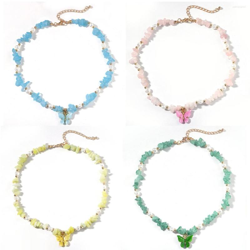 Choker Natural Stone Rainbow Butterfly Pendant Necklace For Women Acrylic Beads Chain Necklaces Beach Jewelry
Choker Natural Stone Rainbow Butterfly Pendant Necklace For Women Acrylic Beads Chain Necklaces Beach Jewelry