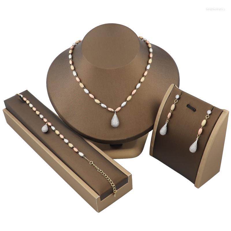 Necklace Earrings Set & Fashion Classic Water Drop Shape Zircon Pendant Bracelet Earring Jewelry Dubai Africa Party Women's Gift S1566Ea, Picture shown
Necklace Earrings Set & Fashion Classic Water Drop Shape Zircon Pendant Bracelet Earring Jewelry Dubai Africa Party Women's Gift S1566Ea, Picture shown