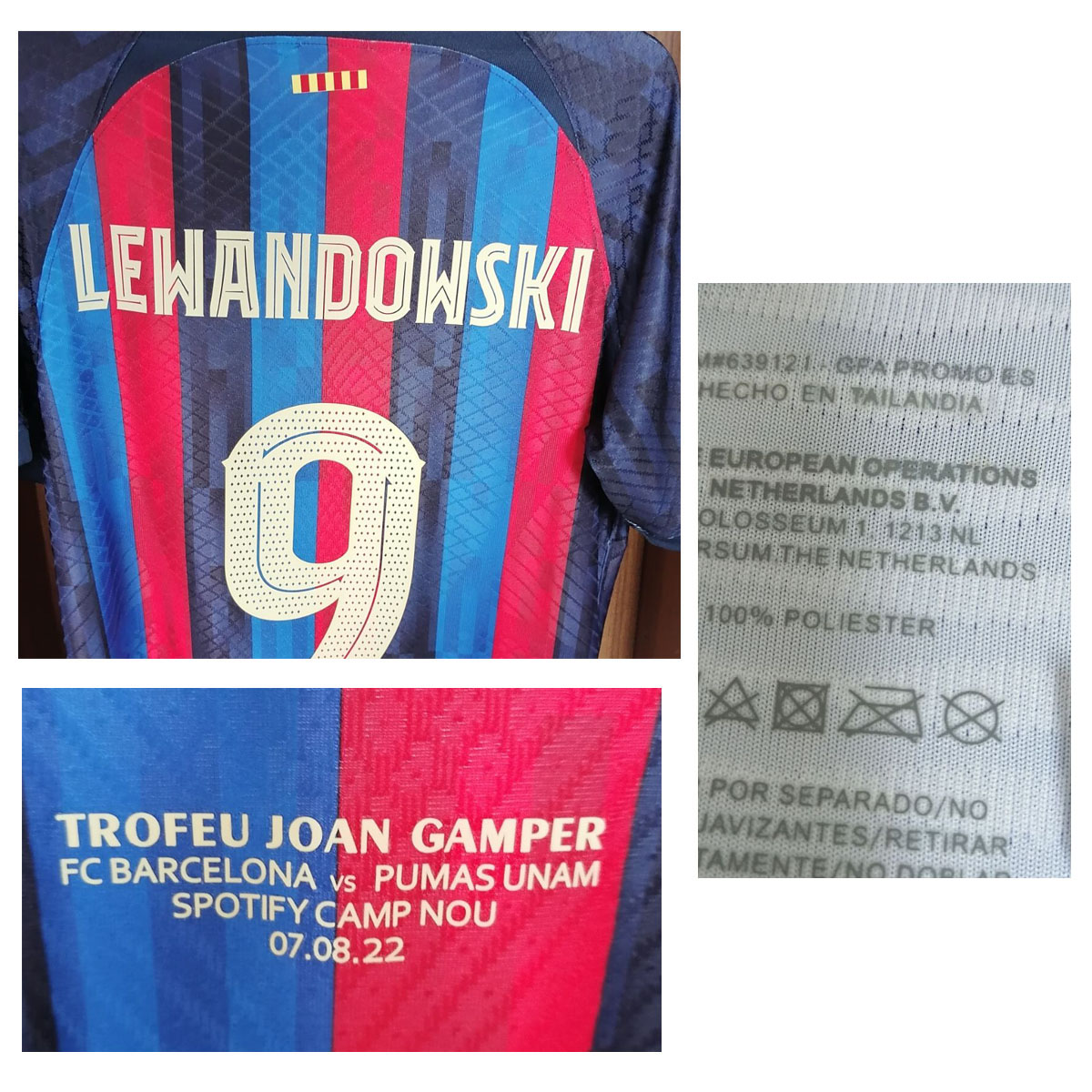 Home Textile 2022 Match Worn Player Issue Trofeu Joan Gamper LEWANDOWSKI Maillot Pedri Ansu Fati Gavi F. de Jong Dembele Kounde Soccer Patch Badge, #10 ansu fati
Home Textile 2022 Match Worn Player Issue Trofeu Joan Gamper LEWANDOWSKI Maillot Pedri Ansu Fati Gavi F. de Jong Dembele Kounde Soccer Patch Badge, #10 ansu fati