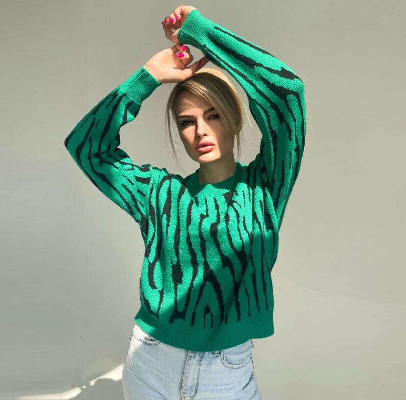 Women's sweaters Casual Knit Striped Round Neck Long Sleeve Female Pullover Top Simple All-match Lady Sweaters, 01
Women's sweaters Casual Knit Striped Round Neck Long Sleeve Female Pullover Top Simple All-match Lady Sweaters, 01