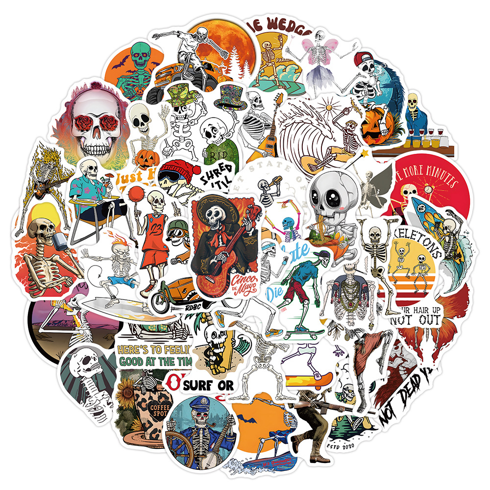 50PCS Art Skull graffiti Stickers for DIY Luggage Laptop Skateboard Motorcycle Bicycle Stickers, Multi colors
50PCS Art Skull graffiti Stickers for DIY Luggage Laptop Skateboard Motorcycle Bicycle Stickers, Multi colors