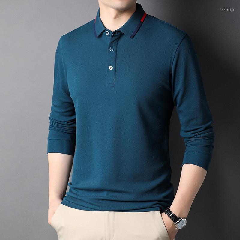 Men's Polos Men T-shirt Polo Shirts Spring Korean Solid Color Loose Top Long Sleeve Button Turn-down Collar, White
Men's Polos Men T-shirt Polo Shirts Spring Korean Solid Color Loose Top Long Sleeve Button Turn-down Collar, White