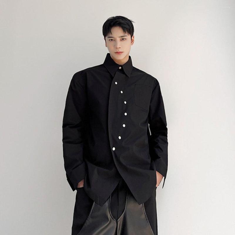 Men's Casual Shirts Men Dark Metal Button Design Japan Korean Streetwear Fashion Loose Long Sleeve Shirt Stage Show Clothing, 1028
Men's Casual Shirts Men Dark Metal Button Design Japan Korean Streetwear Fashion Loose Long Sleeve Shirt Stage Show Clothing, 1028