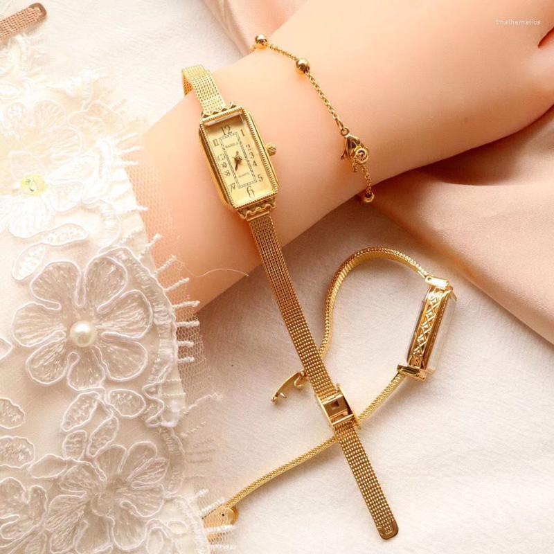 Wristwatches Women's Watch 24K Gold Quartz Does Not Fade Simple Temperament Wenshu Golden JapaneseWristwatches
Wristwatches Women's Watch 24K Gold Quartz Does Not Fade Simple Temperament Wenshu Golden JapaneseWristwatches