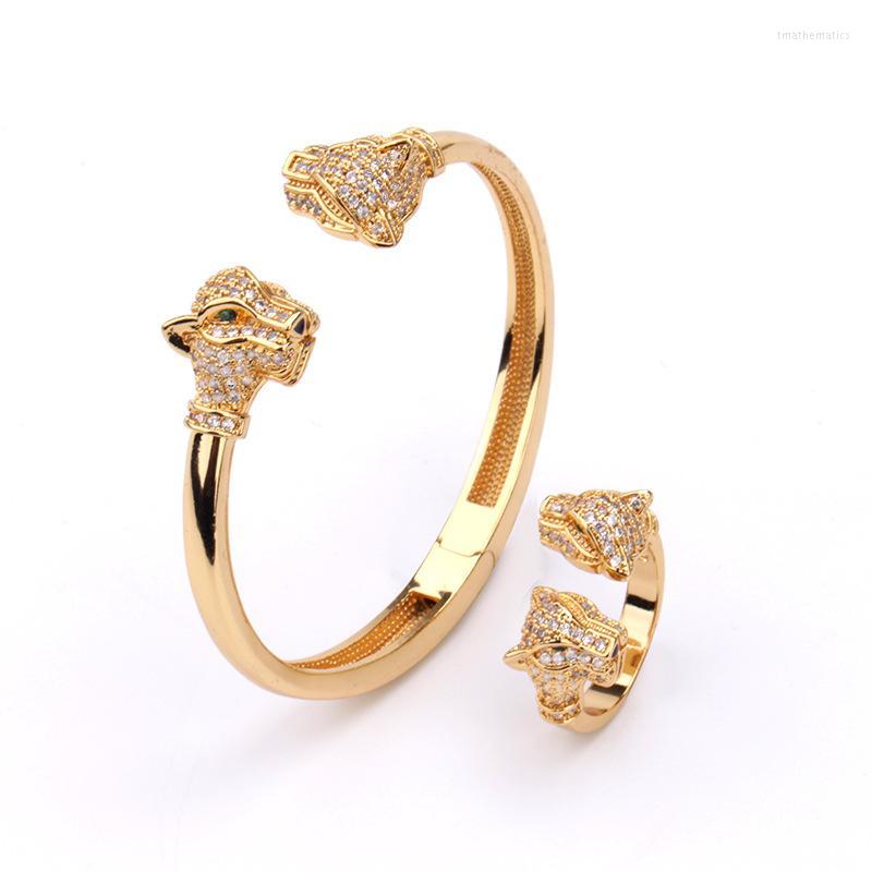 Necklace Earrings Set & Luxury Fashion Classic Bracelet With Ring Animal Double Leopard Head Copper Zircon African Dubai Party Women's, Picture shown
Necklace Earrings Set & Luxury Fashion Classic Bracelet With Ring Animal Double Leopard Head Copper Zircon African Dubai Party Women's, Picture shown