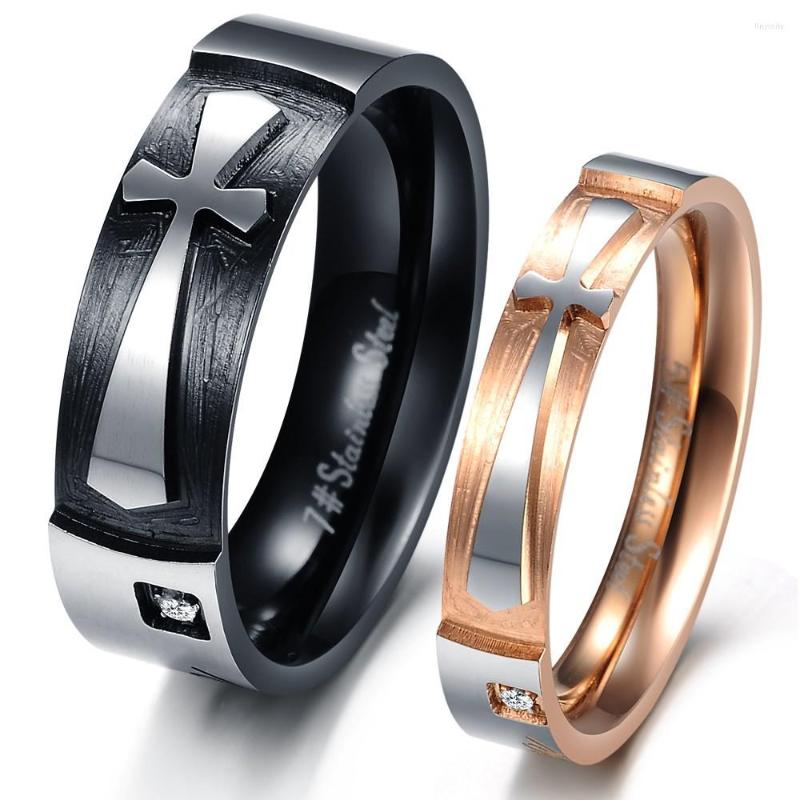 Wedding Rings Women Men Jewelry Design Stainless Steel Lover's Finger Ring Couple With Cpecial Cross Wholesale GJ356
Wedding Rings Women Men Jewelry Design Stainless Steel Lover's Finger Ring Couple With Cpecial Cross Wholesale GJ356